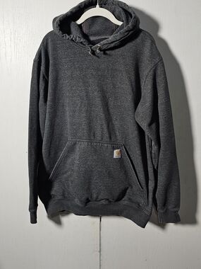 Carhartt Dark Gray Hooded Sweatshirt - Men's Loose Fit